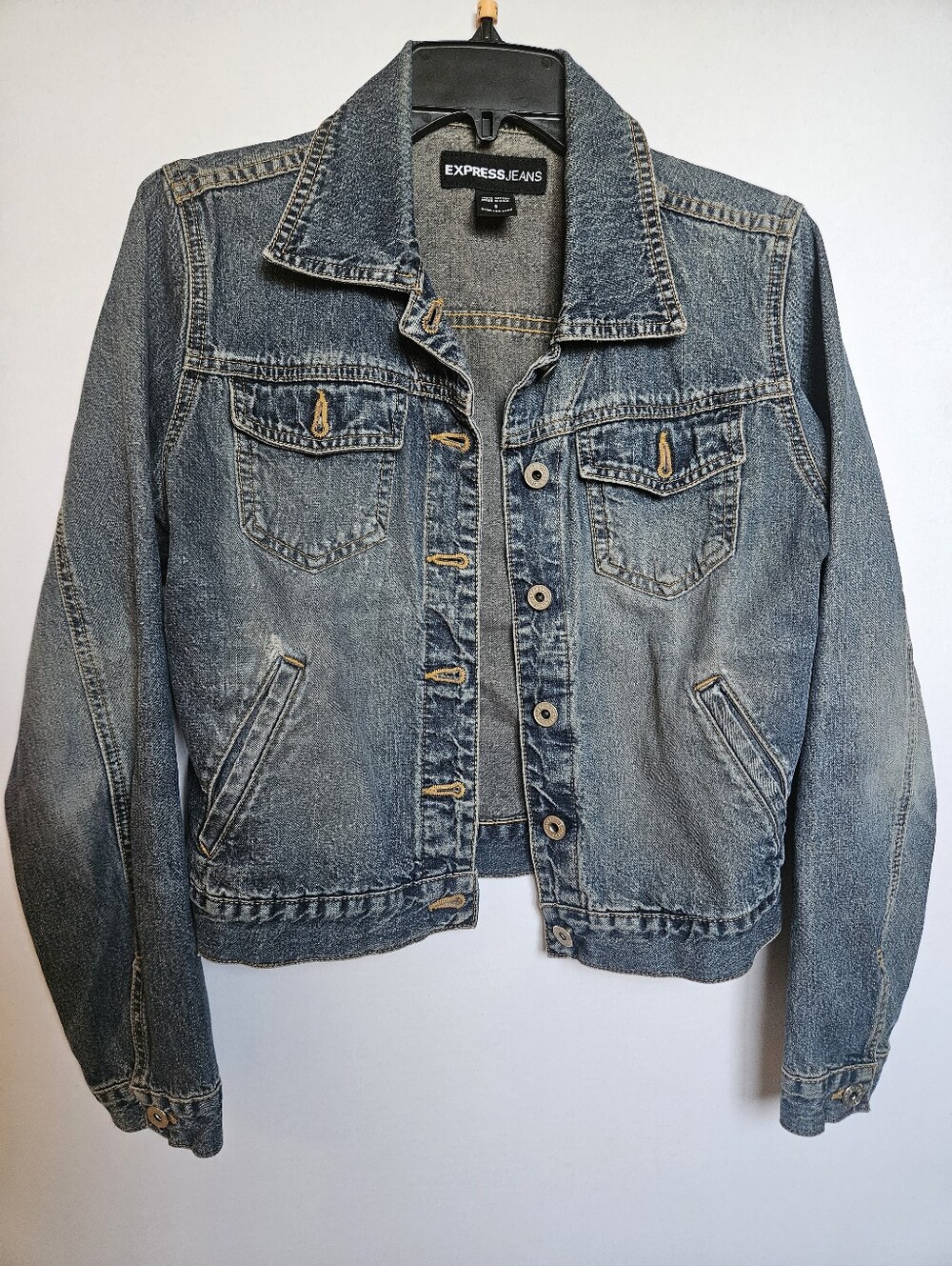 Express Jeans Vintage Blue Denim Jean Jacket Women's Size Small S USA Made
